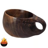 ماگ چوبی کوکسا مدل قطره؛ ساخته‌شده از گردوی طبیعی — ایران ظروف