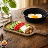 سینی سرو دسته‌دار چوب گردو مدل الماسی — ایران ظروف