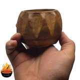 پیاله دست‌ساز چوب گردو مدل الماسی — ایران ظروف
