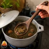 ملاقه خورشت خوری چوب گردو دست ساز مدل ساده(سایز 25) — ایران ظروف