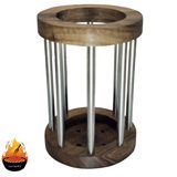 جاقاشقی ایستاده دو طرح مربعی و دایره چوب گردو مدل جوانه — ایران ظروف