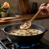 قاشق سرو بزرگ چوب گردو مدل جوانه — ایران ظروف