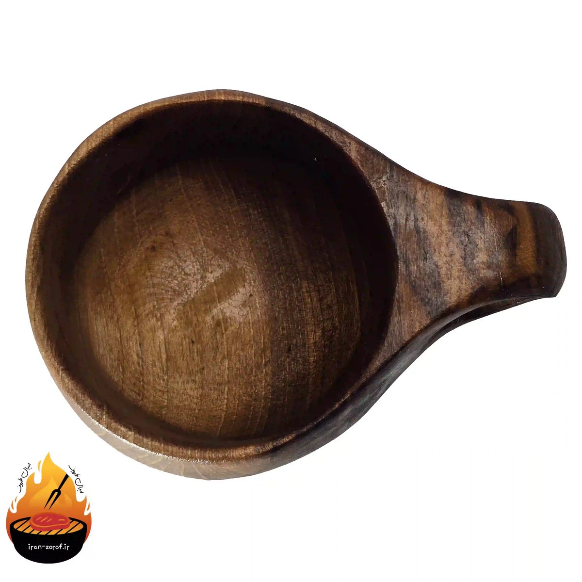 ماگ چوبی کوکسا مدل قطره؛ ساخته‌شده از گردوی طبیعی — ایران ظروف