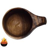 ماگ چوبی کوکسا مدل قطره؛ ساخته‌شده از گردوی طبیعی — ایران ظروف