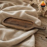 سینی سرو دسته‌دار چوب گردو مدل الماسی — ایران ظروف