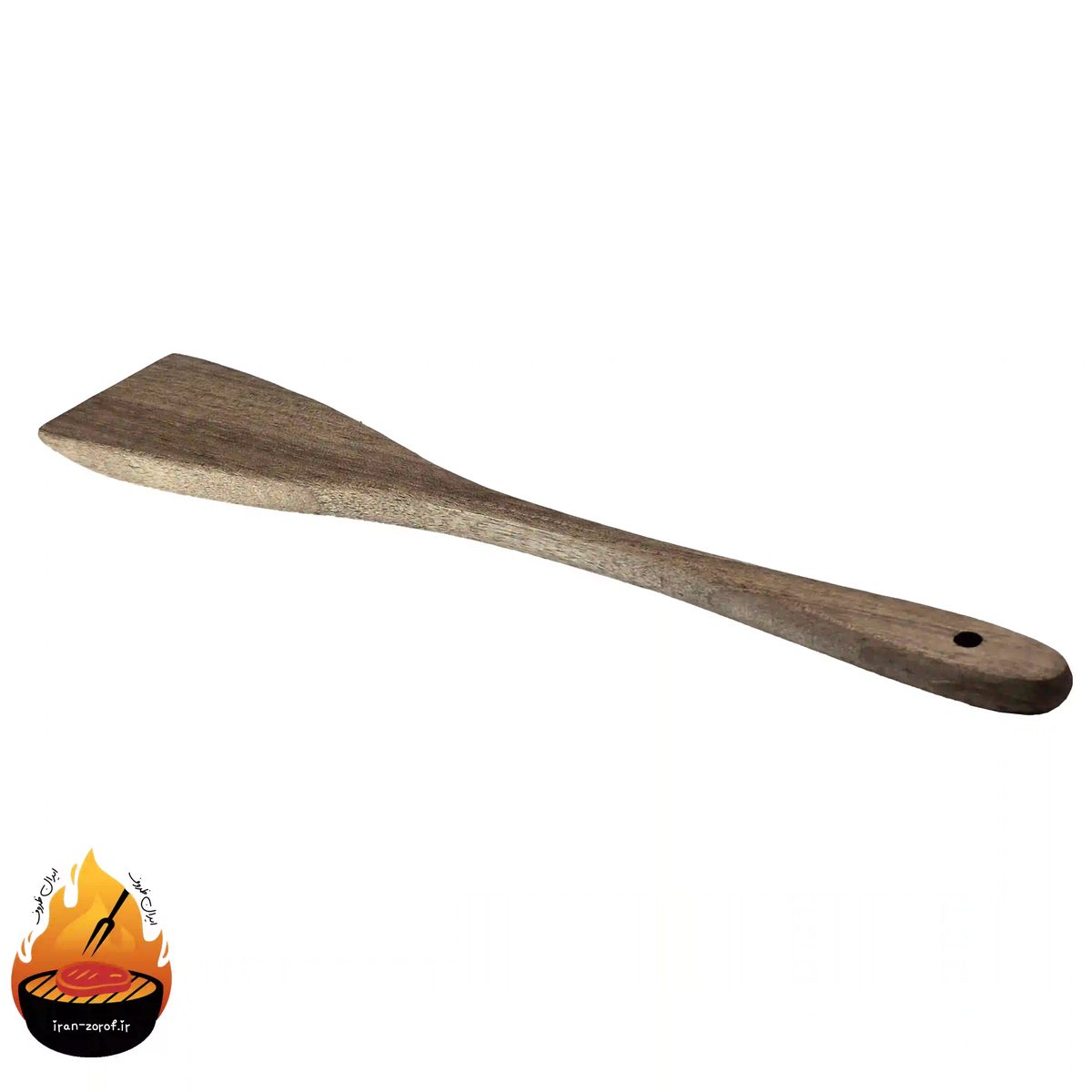 کفگیر چوب گردو ساده مدل جوانه — ایران ظروف