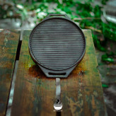 تهیه و طبخ پیتزا بدون فر با استیک پز بیضی چدن اصل