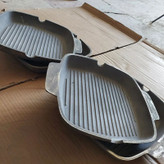 گریل مربعی چدنی، بدون روکش